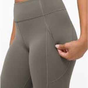 High-Waisted Olive Green Lululemon Leggings